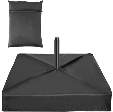 Lyreh Patio Umbrella Base Cover, 42x42x5in Oxford Cloth Square Waterproof Outdoor Umbrella Stand Base Cover with Storage Bag Accessories for Yard Poolside Garden Beach Use