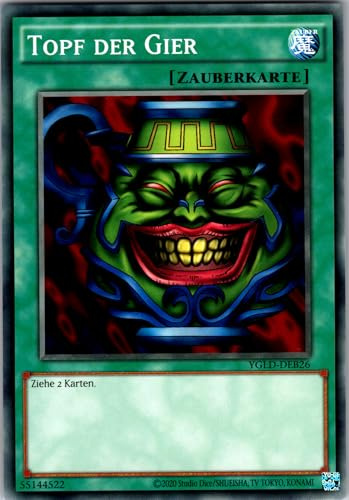 Topf der Gier - YGLD-DEB26 - Common - Deutsch - Yugioh - Yugi's Legendary Decks - mit RC-Fieldcenter