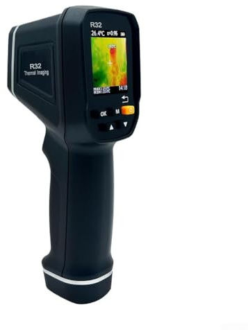 HanOaki Infrared Thermal Imager Handheld Camera, 1.77-Inch LCD, 32x32 Pixel, -30°C to 500°C Temperature Range, for-USB Type-C Charging, 8GB Memory