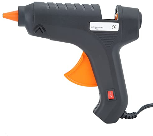 RASTKY Pistola Elettrica per Colla a Caldo, Strumento di Riscaldamento Rapido 12V 40W per Decorazioni Modello Albero di Natale, Adatta per Artisti, Materiale in Alluminio