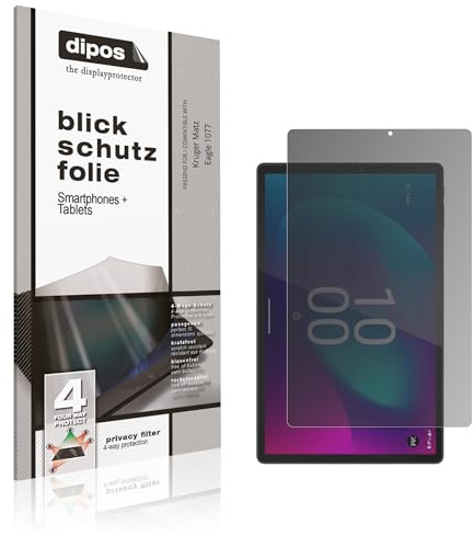 dipos I Blickschutzfolie kompatibel mit Kruger Matz Eagle 1077 Display-Schutzfolie matt mit 4-Wege Sichtschutz-Effekt