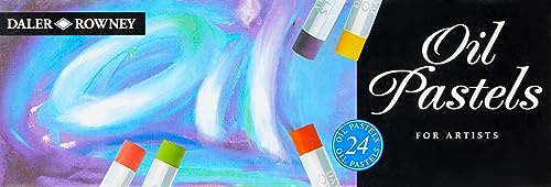 Daler-Rowney Artists Oil Pastels Set, 24-Piece, Drawing and Sketching, Professional Artists