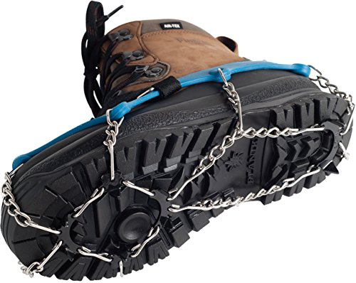 Veriga 28567 Ice Track Schuhkrallen Eis Krallen Schuh Spikes Schnee Ketten Steigeisen, M, blau