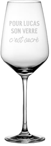 CADEAUX.COM - Verre Vin Personnalisé - Meilleur Papa du monde + Prénom - Verre à Ballon 35 cl - Idée Cadeau Personnalisé - Fête des Pères - Cadeau Papa - Cadeau Fete des Peres - Cadeau Noel