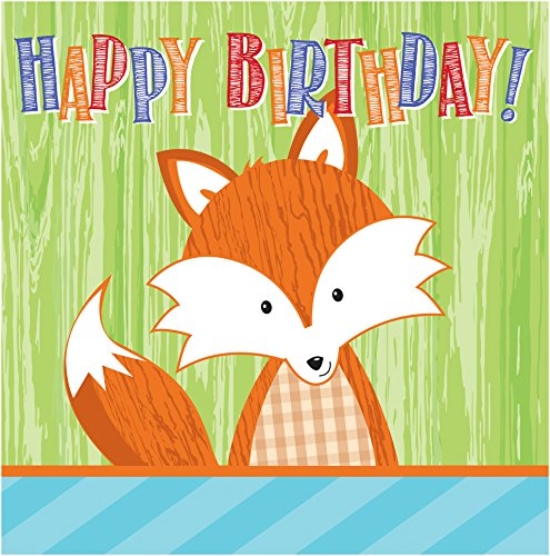 Creative Converting Ladybug Fancy Happy Birthday Servietten, 16 Stück Lunch Waldfuchs