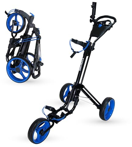 Qwik-Fold Unisex-Erwachsene Golfwagen, schwarz/blau