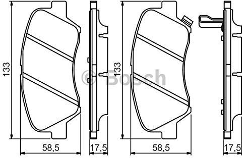 BOSCH 0 986 494 563 4x Bremsbeläge hinten
