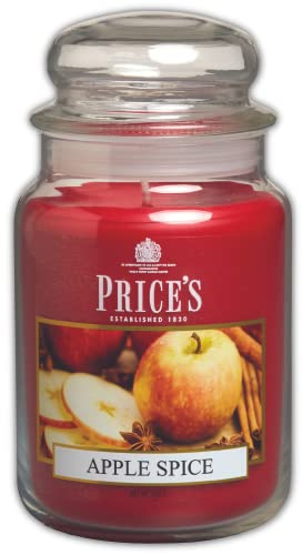 Price's - Grande bougie en pot aux épices pomme – Parfum doux, délicieux et de qualité – Parfum longue durée – Jusqu'à 150 heures de combustion