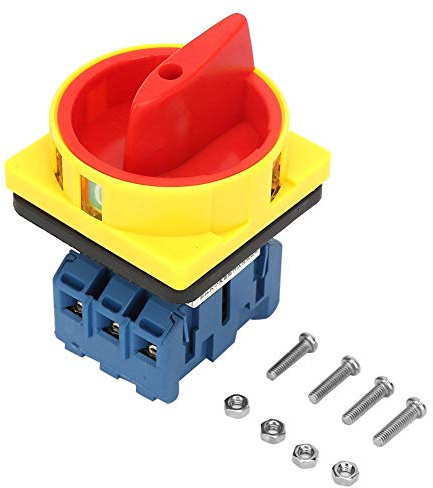 Interrupteur de disjoncteur 25A / 32A Interrupteur d'alimentation interrupteur marche/arrêt triphasé à 3 pôles à came rotative Protéger l'interrupteur de disjoncteur(25A)