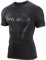 AMZSPORT Herren Kompressionsshirt Kurzarm Funktionsshirt Atmungsaktives Sportshirt Laufshirt，Schwarz XL