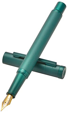 Hongdian Grün Wald Füllfederhalter Feine Spitze Füller Klassisches Design mit Konverter und Metall Geschenkbox