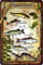 Blechschild Spruch “Raubfische, Wels, Barsch, Hecht, Zander .“ Deko Fisch Hängeschild Türschild Metallschild Fischen Angeln Angel Verein Schild Geschenkidee Angler 20x30 cm