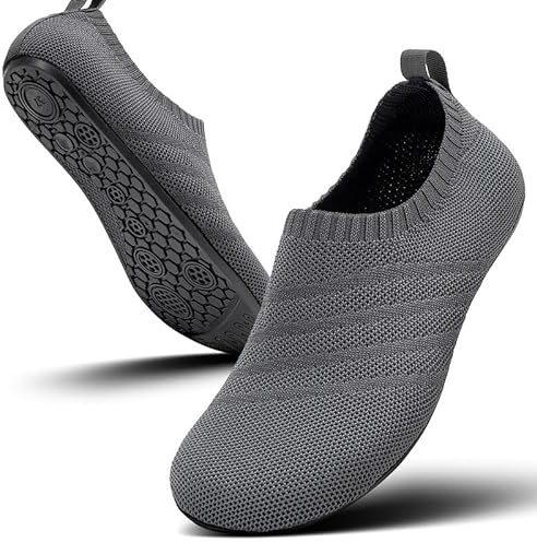 Sosenfer hausschuhe Damen Herren Leichte hüttenschuhe rutschfest Flache pantoffeln home cozy slippers Unisex-SHENHUI-43