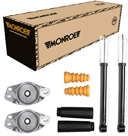 Monroe 2 Stoßdämpfer Hinten + Domlager und Staubschutz passend für A2 8Z