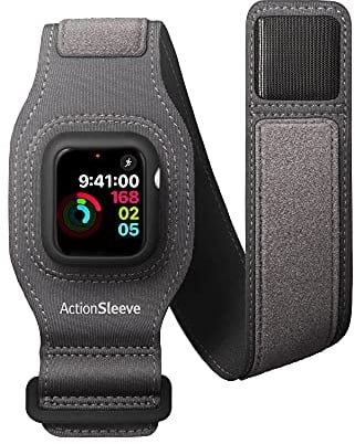 Twelve South ActionSleeve 2 für Apple Watch 40 mm Oberarm-Sportarmband für Sport und Fitness, Grau