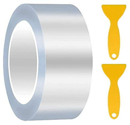 THETAG Auto Einstiegsleisten Aufkleber Lackschutzfolie, Kantenschutz Schutzfolie Transparent Selbstklebende Lackschutzfolie, Schutzfolie transparent (5cmx10m)