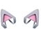 HUYUN Silicone Headsets Cat Kitty Ears Lovely Attachable Accessory Perfect Compatible for SteelSeries Arctis 5, Bose NC700 QC35 Silver Gray White Mercury Headphones