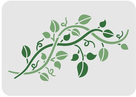 FINGERINSPIRE Plantilla de hojas de vid de 29,7 x 21 cm, plantillas rectangulares reutilizables para pintar y proyectos de bricolaje