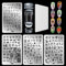 Nagel Stempelplatte Set, 4 pcs Groß stamping schablone Tattoo 1pcs Doppelseitig Klar nagel stempel silikon,Abstraktes Gesicht Schlange Konstellation stempel für nägel