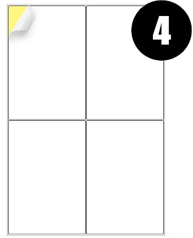 A4-Etiketten, 4 pro Blatt, 20 Blatt, 80 Klebeetiketten, Adressetiketten, Druckeretiketten, iSOUL Selbstklebend, bedruckbares A4-Aufkleberpapier zum Bedrucken, Laseretiketten Aufkleber [Quickdry]