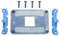 ZZHXSM AM4 Backplane CPU Heatsink Bracket Motherboard CPU Fan Cooling Mounting Sheet Plate Mount on Motherboard for AM4 Only, Blue
