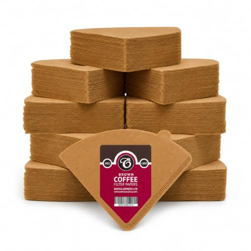 1000 Size V02 Brown Coffee Filter Papers, Compatible with Size 02 by EDESIA ESPRESS
