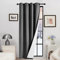 Deconovo Gardine mit Ösen Mehrlagig Vorhang Kälteschutz 100% Verdunklung Thermo Wärmeisolierend Curtain Lärmschutz Türtrenner, 260x140(HöhexBreite), Dunkelgrau, 1 Stück