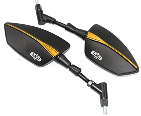 DHWUIASF Motorrad Verstellbare Seitenrückspiegel Universal-Rückspiegel Für Yamaha XSR700 XSR 700 XSR900 XSR 900 XSR125 XSR155 125 Schmücken (Color : XSR Glod)