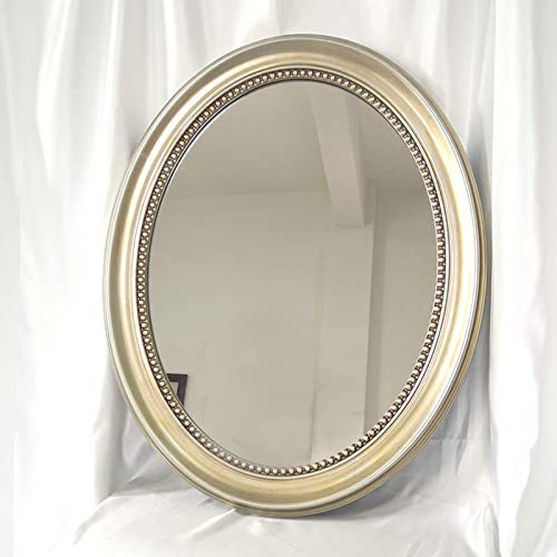 Specchio Ovale Antico Decorativo da Parete, Specchio da Toilette Vintage, Specchio Decorativo per Il Soggiorno, La Camera da Letto E Il Bagno (Color : Champagne Gold, Size : 58x72cm)