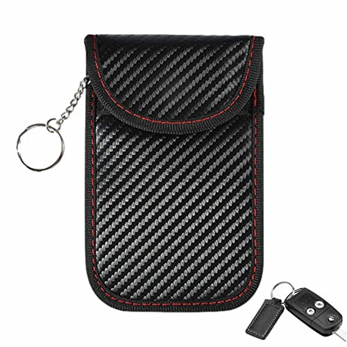 Autoschlüsseltasche – Doppelschichtiger Schlüsselanhänger-Schutz, Anti-Diebstahl-Tasche, Anti-Hacking-Gehäuse-Blocker, RFID-Signalblockiertasche für Autoschlüssel