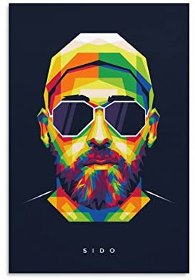 TSALF Leinwand Wandkunst Malerei Kein Rahmen Sänger Sido Dekorative Leinwand Wandkunst Wohnzimmer Poster Schlafzimmer 50x70cm