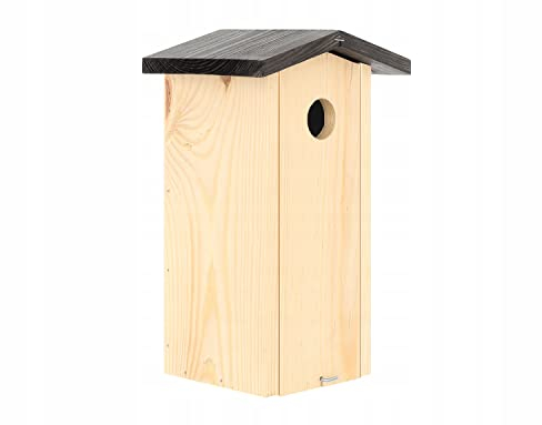 MAZUR 4X Vogelfutterhaus aus Holz Set | Nistkasten | Vogelfutterspender | Vogelfutterstation | Vogelhaus | Vogelhäuschen | Wetterfest | Kleinvögel, Gartenvögel, Singvögel, Wildvögel, Balkonvögel