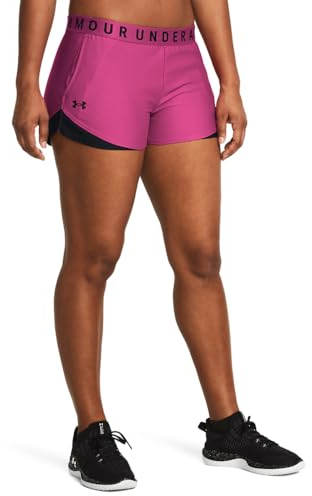 Under Armour Women's UA Play Up Shorts 3.0 Pantaloncini, Rosa, M Donna
