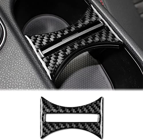 JORAsa Für Mercedes Benz W169 W117 W156 A-Klasse CLA GLA, Echtkohlefaser-Zubehör, Auto-Innenteile, Auto-Mittelkonsole, Getränkehalter, Rahmen, Aufkleber, Dekoration, Innenausstattung, Schwarz