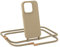 ZhinkArts - Handykette kompatibel mit iPhone 14 Pro - Handyhülle zum Umhängen - Band/Schnur abnehmbar - Necklace - Silikon - Taupe - Beige