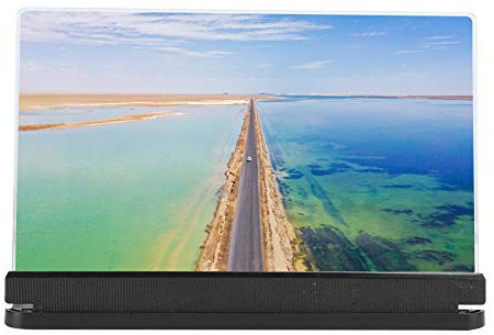 Lupa de Pantalla Móvil con Altavoz, Lupa de Pantalla de Teléfono Móvil con Altavoz Inalámbrico de 26 X 10 Pulgadas, Soporte de Sonido Amplificador de Ampliación (Negro)