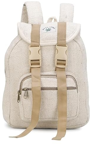 LONGING TO BUY Hanf Mini Rucksack, Hanf Rucksack, Cream, Small, Mini-Rucksack
