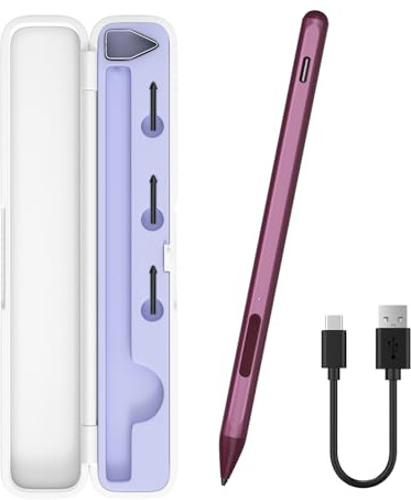 Pennino per ASUS Zenbook Flip/Pro/ASUS Vivobook Flip/Pro/Duo/Notebook, MPP 2.0 Tilt-Active Pen con 4096 livelli di sensibilità alla pressione, comoda custodia, supporta ricarica rapida di tipo C