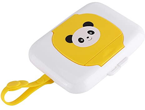 Feuchttücherbox für Babys, Tragbar, PP-Material, mit Silikongürtel, 16,4 x 11,7 x 3 cm, Mehrere Farben
