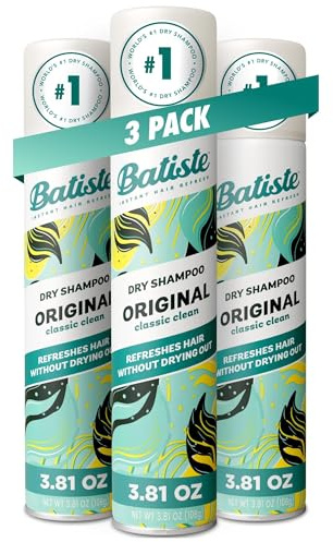 Batiste Dry Shampoo, Waterless shampoo, Original, 3.81oz, Pack of 3