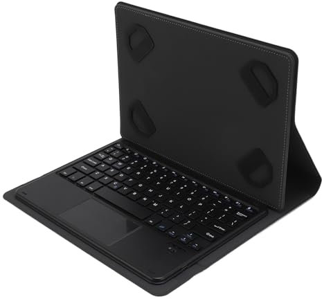 VBESTLIFE Custodia per Tastiera, Custodia per Tastiera Intelligente in PU con Touchpad per Tablet da 9 Pollici a 11 Pollici, Connessione Magnetica, Compatibile con IOS, per Android e per