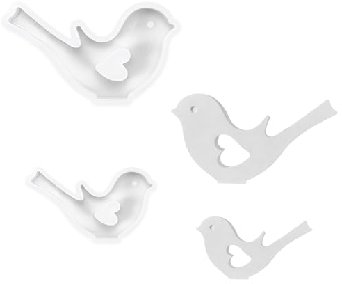 2 Stück Silikonformen Gießformen Vogel Kerzenhalter - 3D Silikon Beton Gießform DIY Silikon Silikonform Einschieber für Stabkerzen Und Teelichter (Vogel)