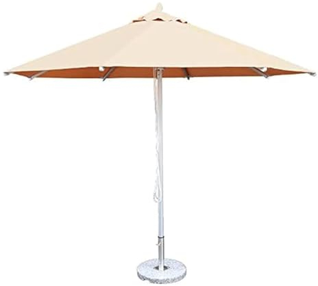 SOCUY Sonnenschirm Balkon Sonnenschirm Strand Aluminiumlegierung 8 Rippen Außenschirm Stoff Terrassenschirm Strandschirm Mit Marmorsockel Sonnenschirm Terrasse