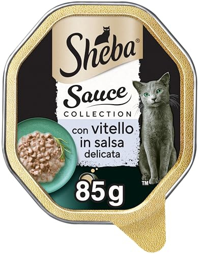 Sheba Sauce Collection in Soße, Katzenfutter mit Kalb in zarter Sauce, 85 g
