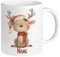 GRAZDesign Süße Tasse Rentier witziges Geschenk mit Namen personalisiert Weihnachtstasse 330ml Keramik