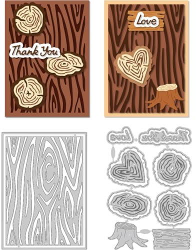 DELORIGIN Jahresringe Stanzformen Baum Metall Stanzformen Kartenherstellung Stanzschablonen Neuheiten 2025 Stanzformen Für DIY Scrapbooking Bastelalbum Grußkarte Geschenk Einladung