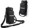 Nuovoware Magnetic Gym Bag, 750ml Water Bottle Carrier Holder, Adjustable Shoulder Strap 2 Pocket Sports Sling Neoprene Sleeve for Hiking Travelling Camping, Black
