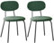 ANVOFONG Esszimmerstühle 2er Set,Teddy Stoff Küchenstuhl,Stacking Lounge Stühle,Geeignet für Esszimmer,Küche,Schlafzimmer,Empfangsraum-Grün