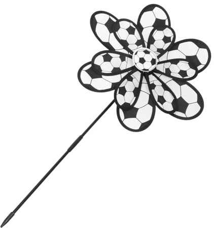 KONTONTY Fußballmuster Windrad-Ornamente Kunststoff-windrad-dekore Gartendekorationen Für Hof Und Garten