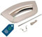 G GRIMALDI Maniglia Ricambio Oblò per Lavatrice Ariston Hotpoint Indesit, Kit sostituzione maniglione porta Compatibile con Modelli originali C00286151, C00288568, 482000031820 Vari colori (Cromo)